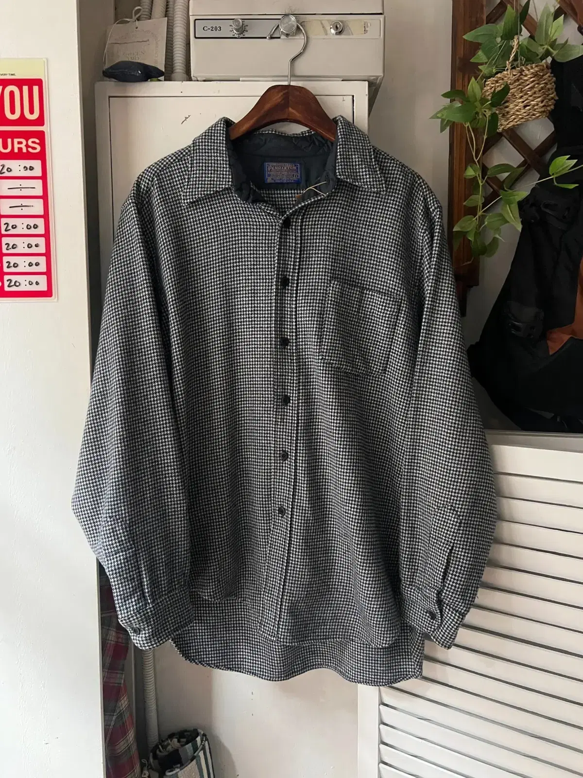 [L]PENDLETON 펜들턴 하운드투스체크 울 셔츠